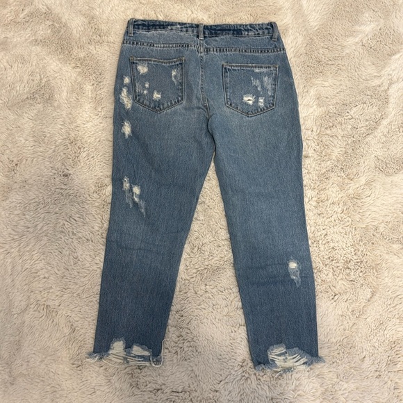 Signature8 Denim Distressed Raw Boyfriend Jeans - Picture 2 of 8